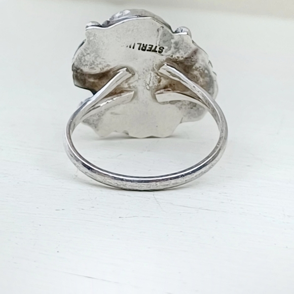 VTG Sterling Silver Labradorite Stone Ring - Picture 7 of 9